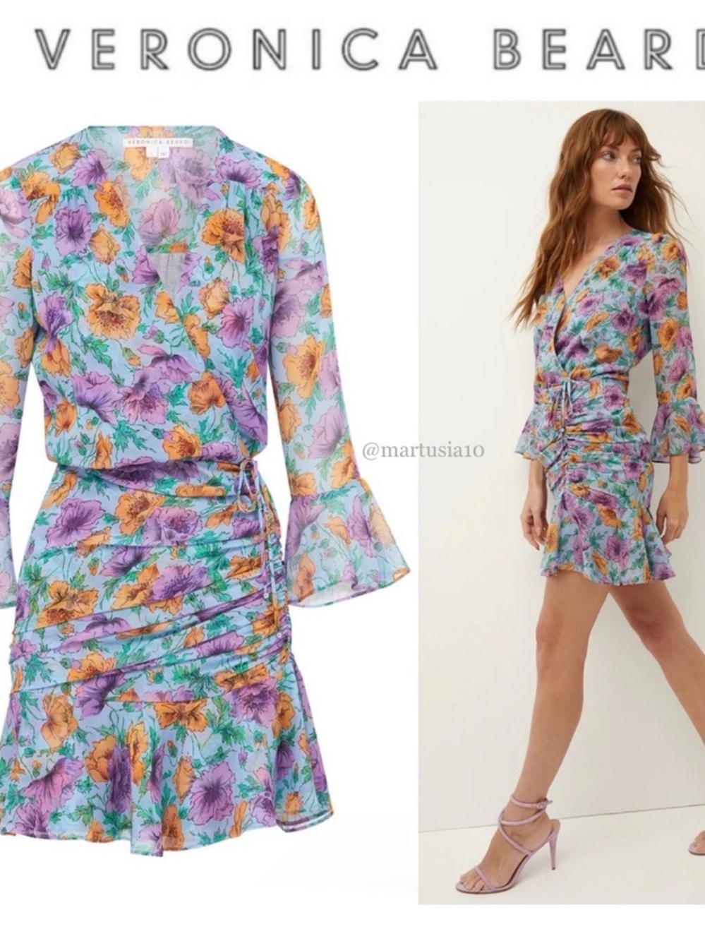Veronica Beard Sean Floral Print Mini Dress! Size 2!